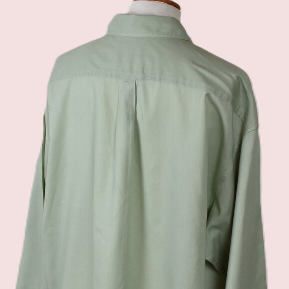 J.Crew. Blouse Top 14 Light Green Long Sleeve Button Down Collard Machine Wash - Picture 3 of 6